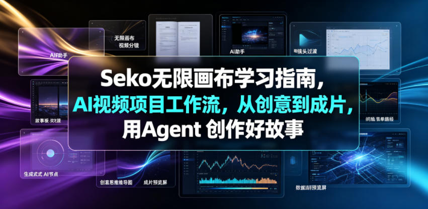 Seko无限画布学习指南，AI视频项目工作流，从创意到成片，用Agent 创作好故事-baizmi
