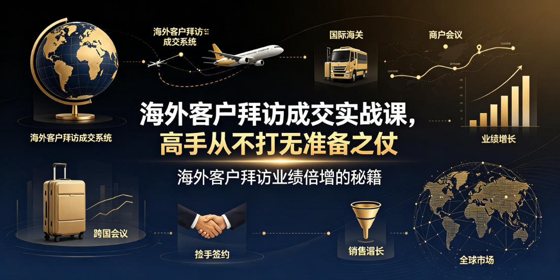 海外客户拜访成交实战课，高手从不打无准备之仗，海外客户拜访业绩倍增的秘籍-baizmi