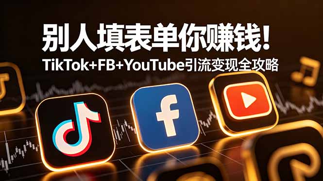 别人填表单你赚钱！TikTok+FB+YouTube 引流变现全攻略【原创双语字幕】-baizmi
