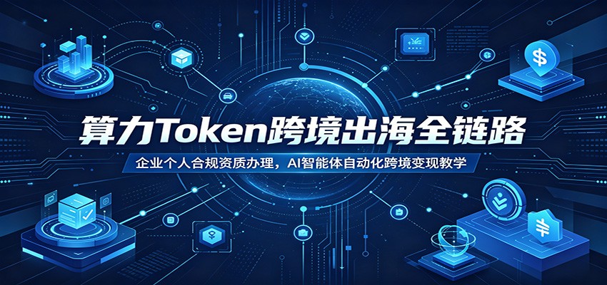 算力Token跨境出海全链路：企业个人合规资质办理，AI智能体自动化跨境变现教学-baizmi