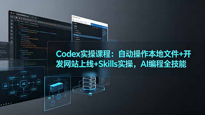 Codex实操课程：自动操作本地文件+开发网站上线+Skills实操，AI编程全技能-baizmi