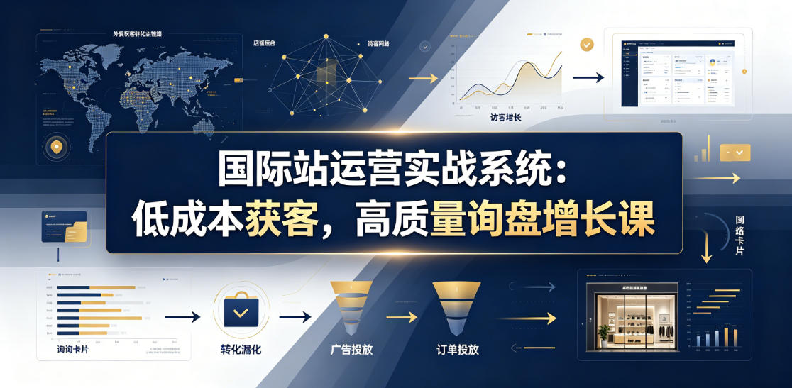 国际站运营实战系统：低成本获客，高质量询盘增长课(更新26年)-baizmi