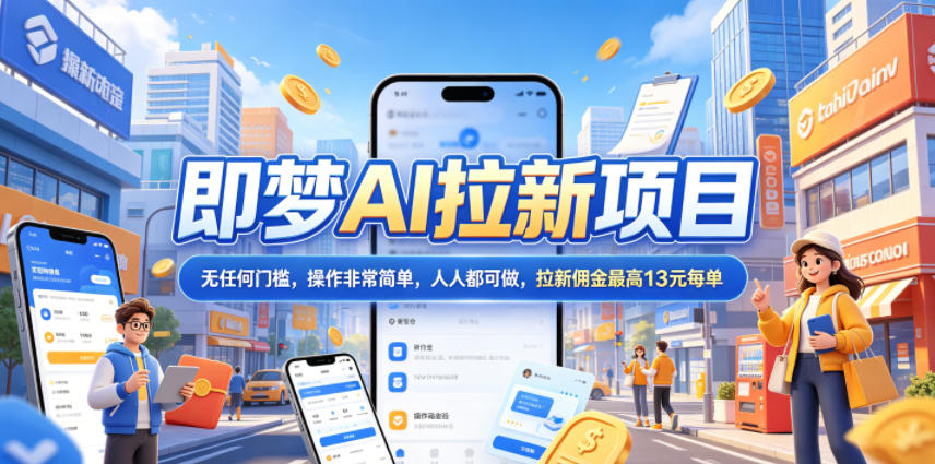 2026年即梦AI拉新项目最新玩法，无任何门槛，操作非常简单，人人都可做，拉新佣金最高13米每单(更新6月24日)-baizmi