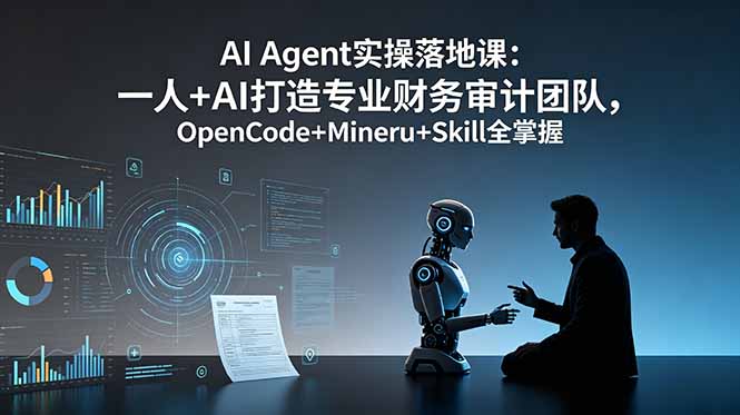 AI Agent实操落地课：一人+AI打造专业财务审计团队，OpenCode+Mineru+Skill全掌握-baizmi