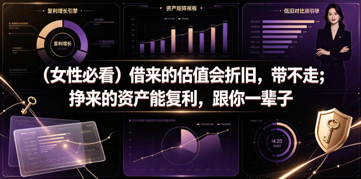 付费文章：(女性必看)借来的估值会折旧，带不走；挣来的资产能复利，跟你一辈子-baizmi