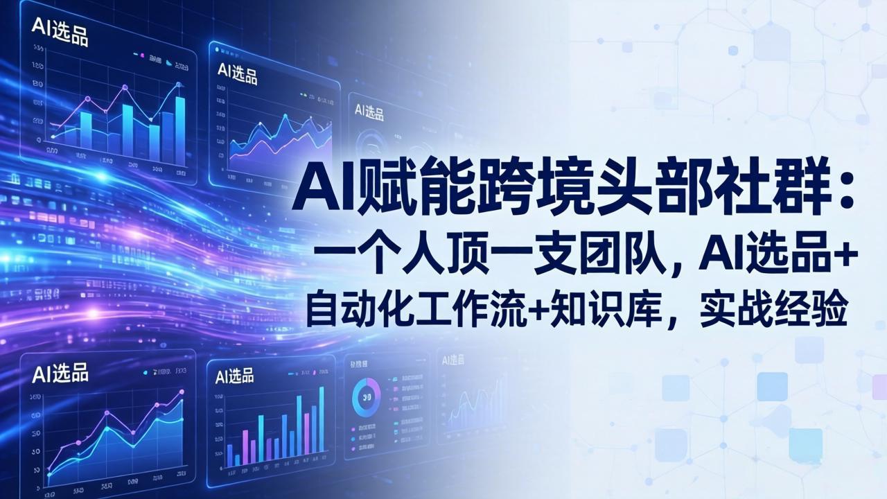 AI赋能跨境头部社群-更新6月：一个人顶一支团队，AI选品+自动化工作流+知识库，实战经验-baizmi