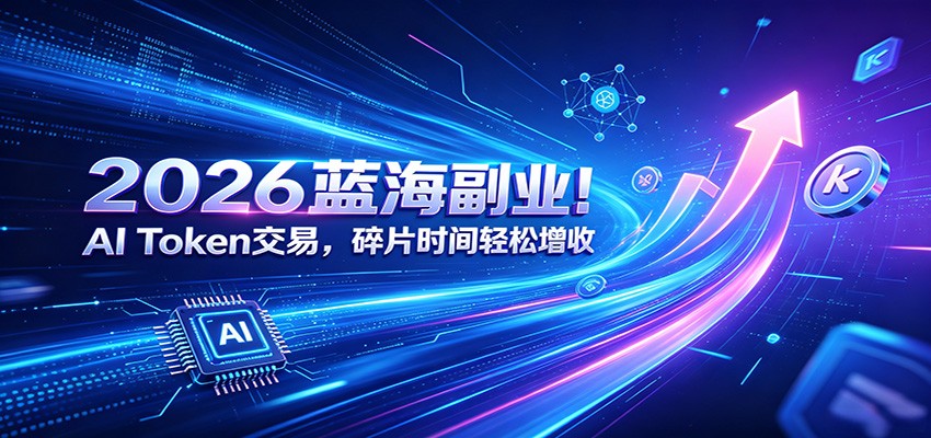 2026蓝海副业！AI Token交易，碎片时间轻松增收-baizmi