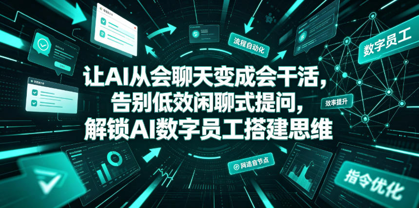 让AI从会聊天变成会干活，告别低效闲聊式提问，解锁AI数字员工搭建思维-baizmi