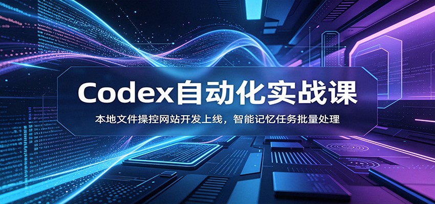 Codex自动化实战课：本地文件操控网站开发上线，智能记忆任务批量处理-baizmi