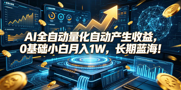 AI全自动量化自动产生收益，0基础小白月入1W，长期蓝海！【揭秘】-baizmi