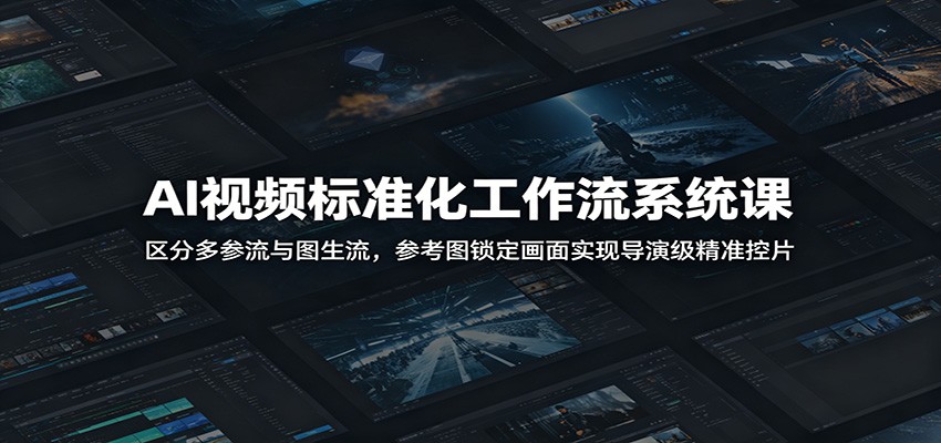 AI视频标准化工作流系统课：区分多参流与图生流，参考图锁定画面实现导演级精准控片-baizmi