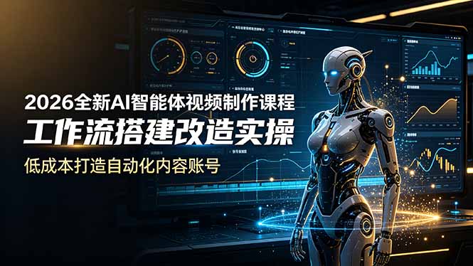 2026全新AI Codex智能体视频制作课程，工作流搭建改造实操，低成本打造自动化内容账号-baizmi