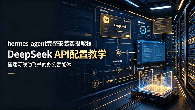 hermes-agent完整安装实操教程，DeepSeek API配置教学，搭建可联动飞书的办公智能体-baizmi