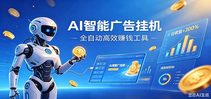 AI智能广告挂机，小白轻松上手，在家自动赚收益-baizmi