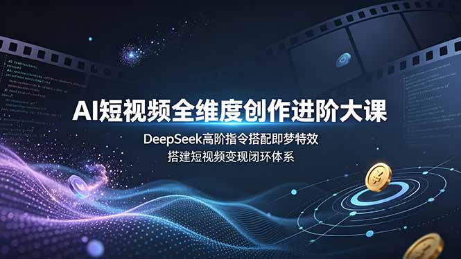 AI短视频全维度创作进阶大课，DeepSeek高阶指令搭配即梦特效，搭建短视频变现闭环体系-baizmi