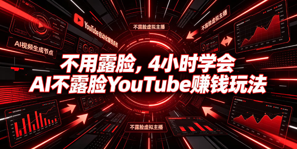 不用露脸，4小时学会AI不露脸YouTube賺钱玩法【原创双语字幕】-baizmi