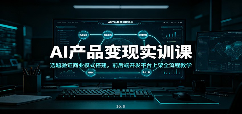 AI产品变现实训课：选题验证商业模式搭建，前后端开发平台上架全流程教学-baizmi
