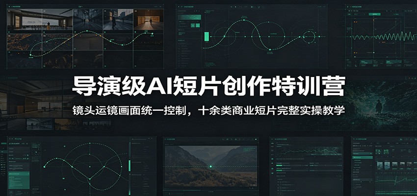 导演级AI短片创作特训营：镜头运镜画面统一控制，十余类商业短片完整实操教学(更新)-baizmi