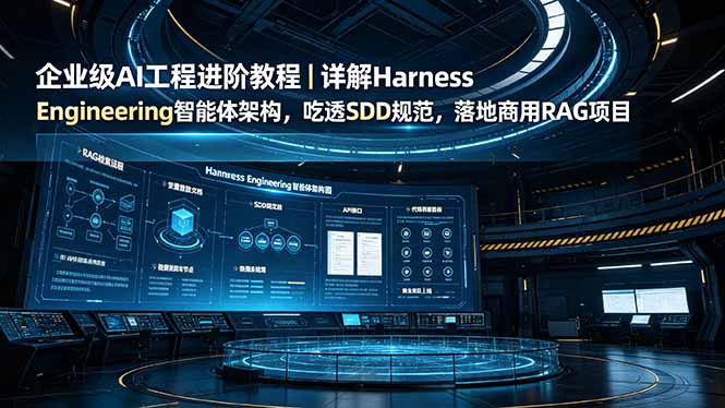 企业级AI工程进阶教程｜详解Harness Engineering智能体架构，吃透SDD规范，落地商用RAG项目-baizmi