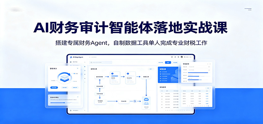 AI财务审计智能体落地实战课：搭建专属财务Agent，自制数据工具单人完成专业财税工作-baizmi