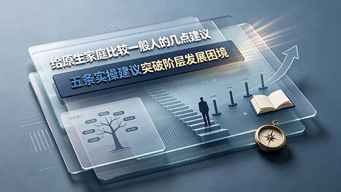 付费文章：给原生家庭比较一般人的几点建议，五条实操建议突破阶层发展困境-baizmi