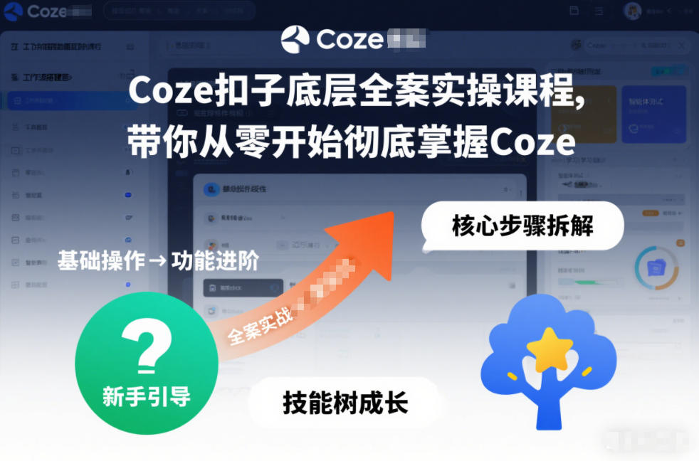 Coze扣子底层全案实操课程，带你从零开始彻底掌握Coze(更新7月)-baizmi